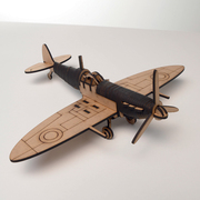 Aviao-Spitfire-em-MDF-para-montar-30-x-30--Aviao-SpitFire-em-MDF-p-Montar-e-Montado